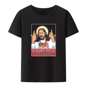 Christianartbag Funny T-Shirt, Cool Jesus Funny T Thirt Summer Vintage Men T-Shirt Cartoons Short Sleev Breathable O-neck T Shirts