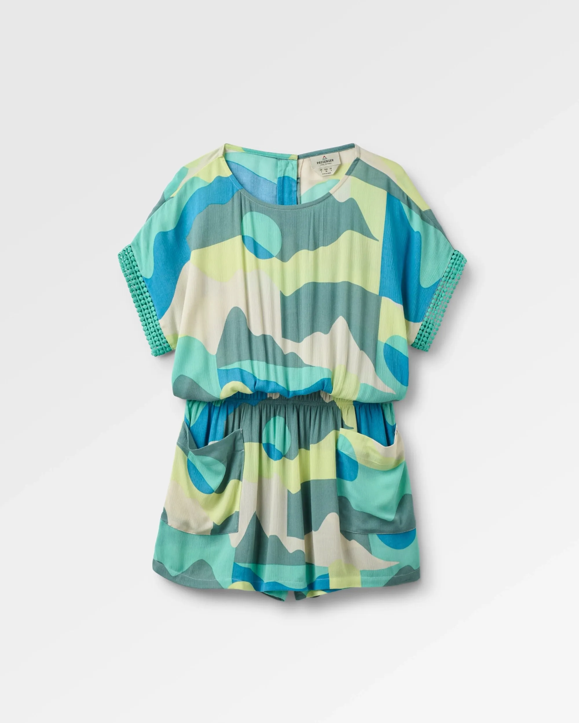 Clarity Short Skort Dress - Vista Patchwork Aqua