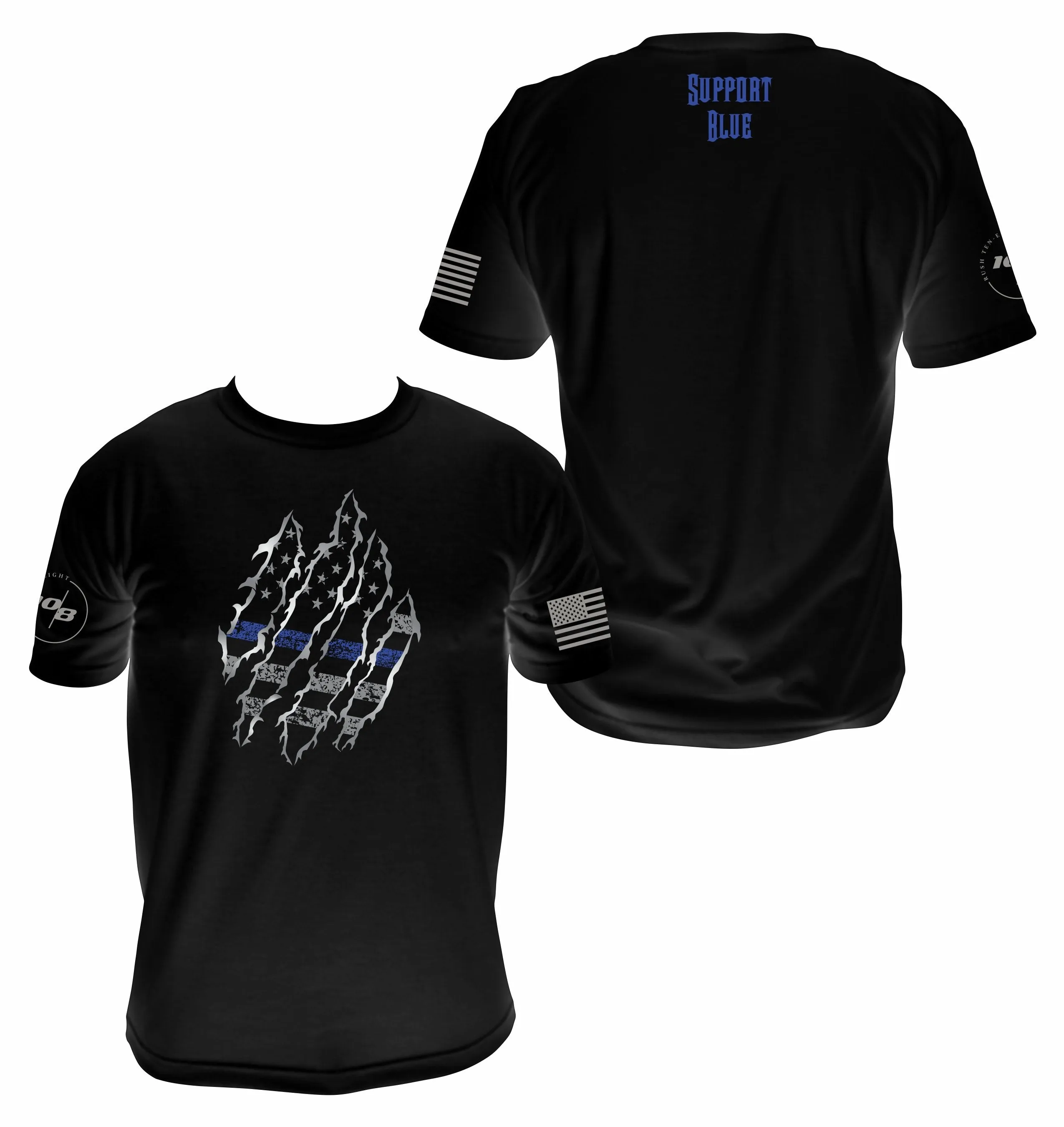 Claw Thin Blue Line Men's Next Level Premium Fitted CVC Crew Tee