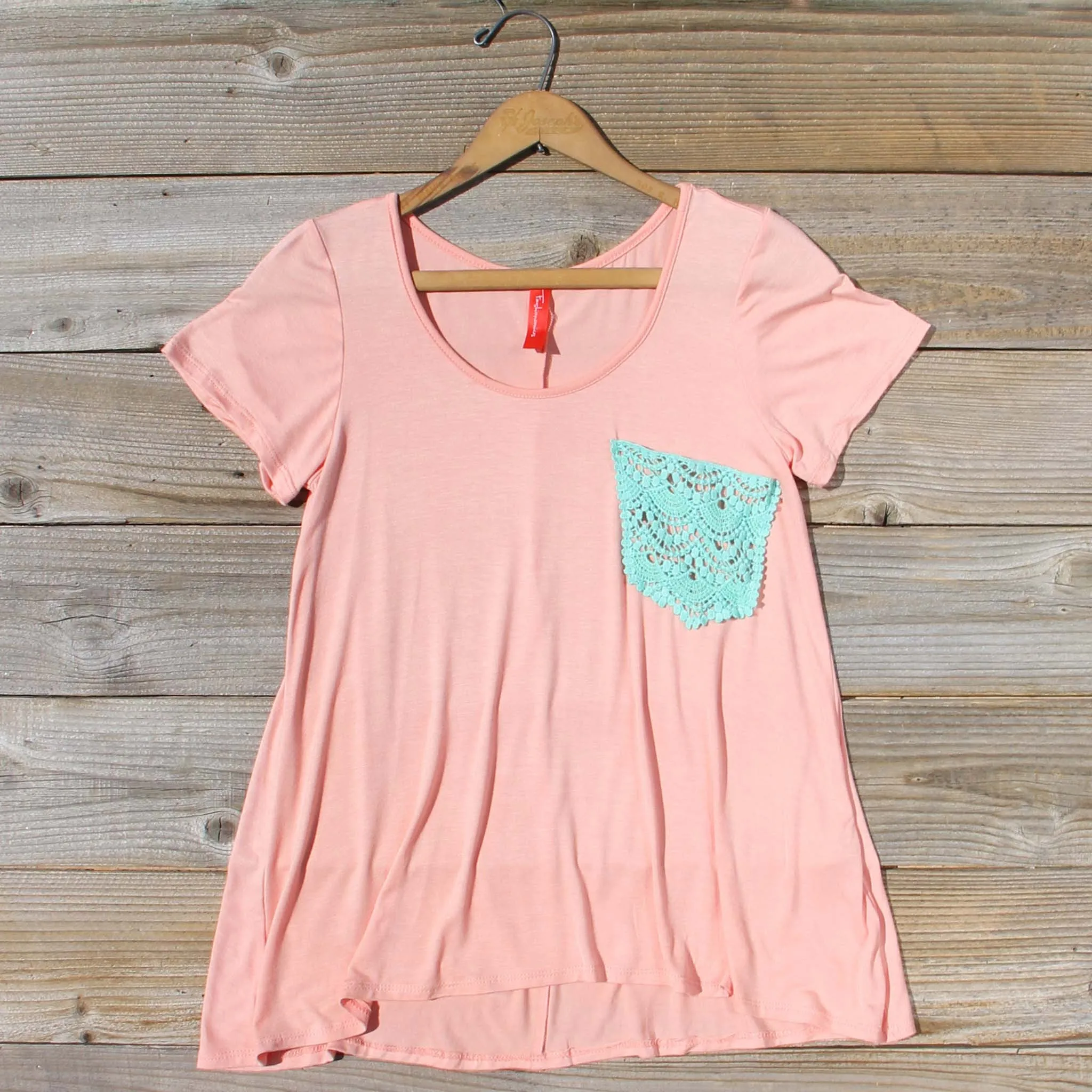 Cloudy Valley Tee in Peach