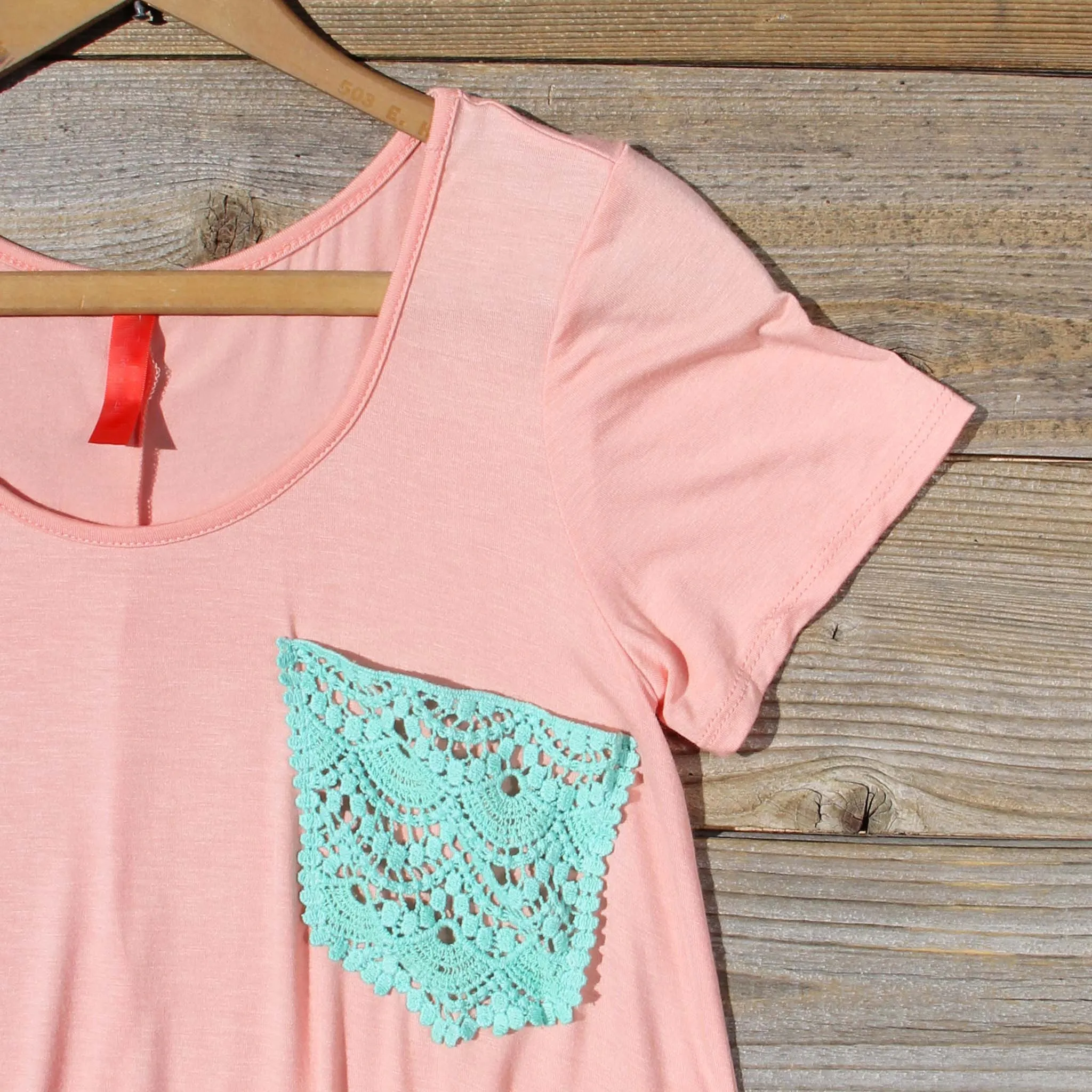 Cloudy Valley Tee in Peach