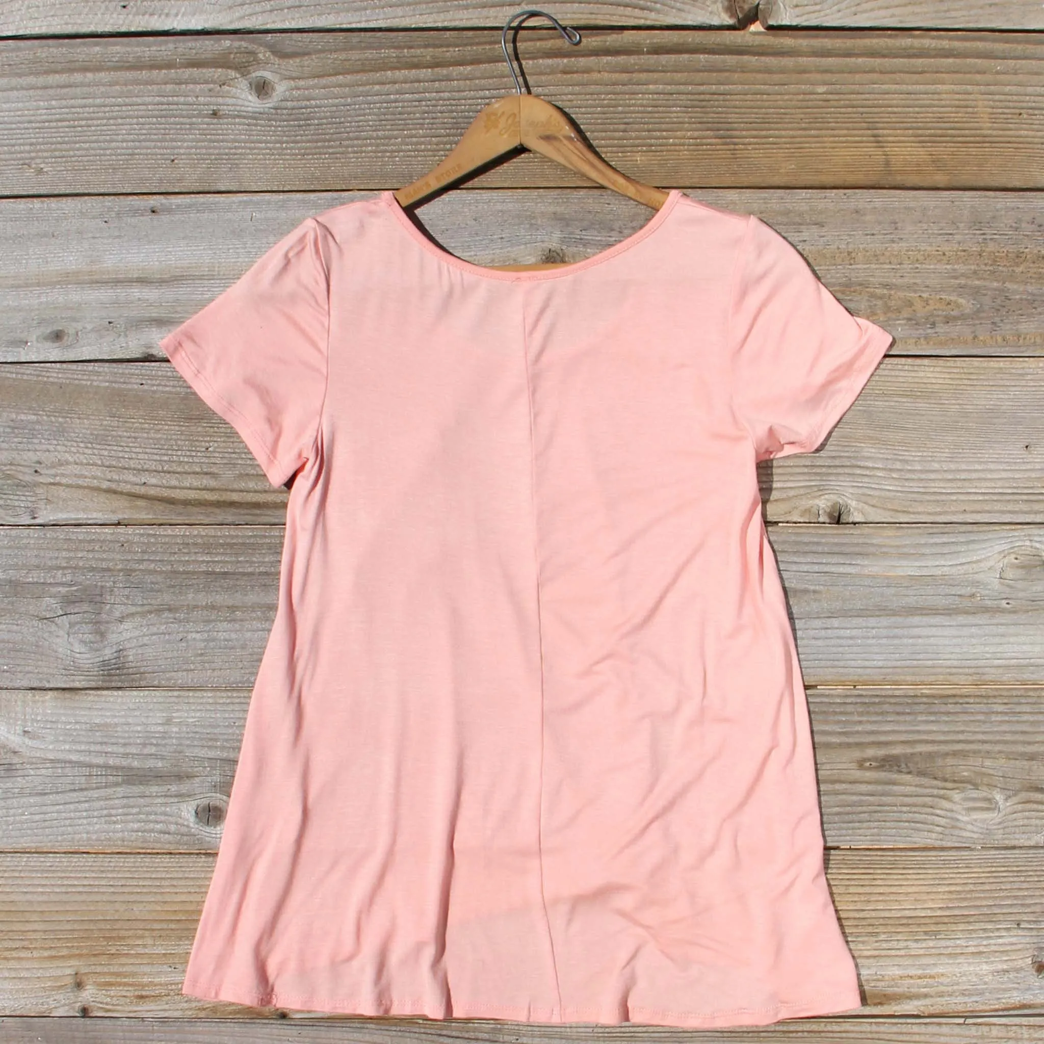 Cloudy Valley Tee in Peach
