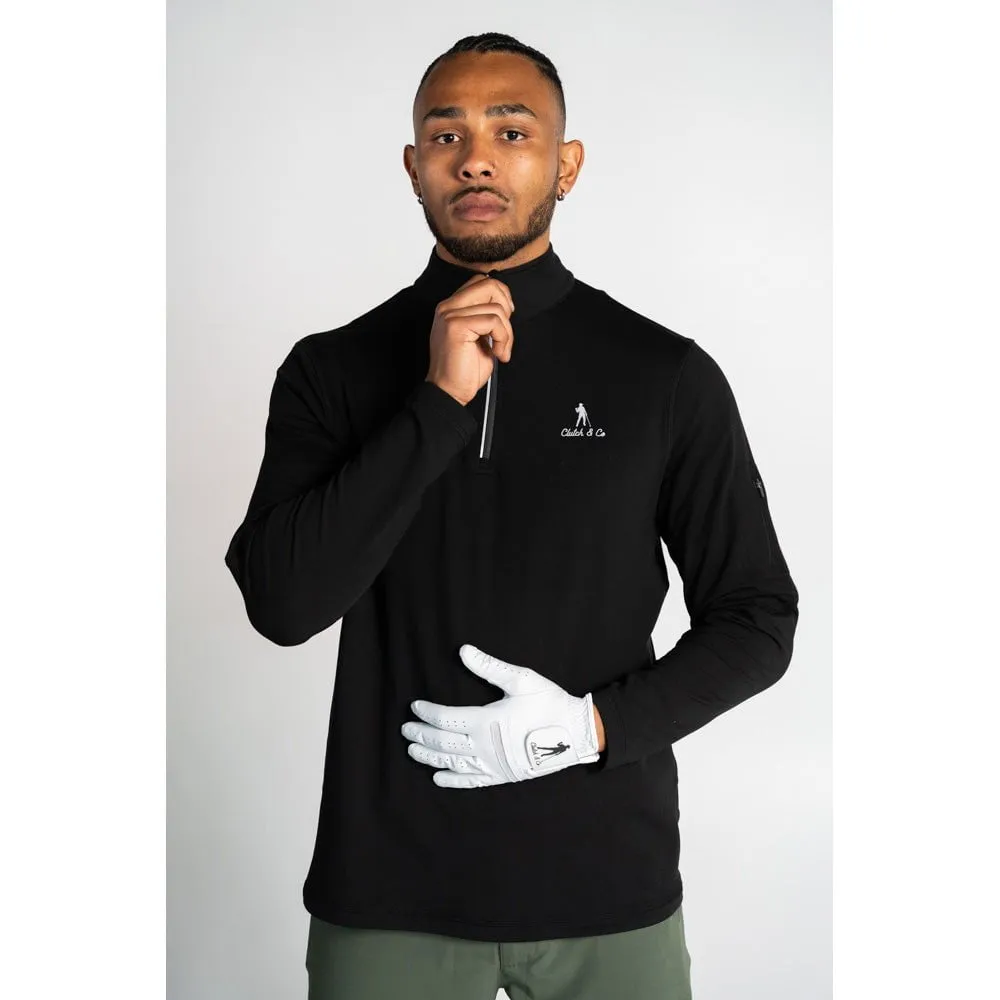 Clutch & Co 1/4 Zip Performance Top - Black