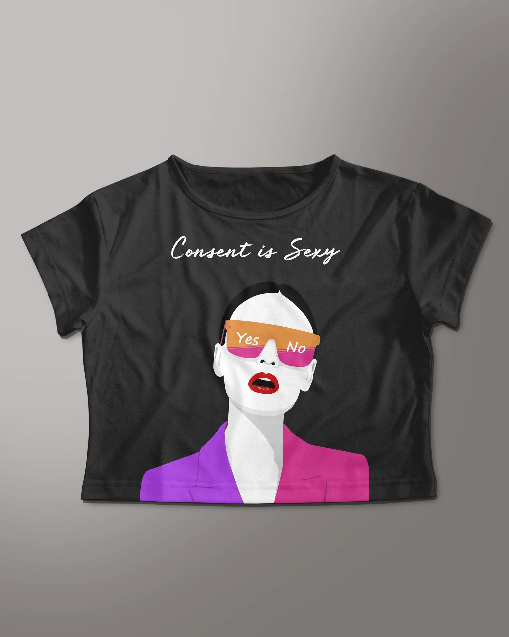 Consent is sexy crop t shirt