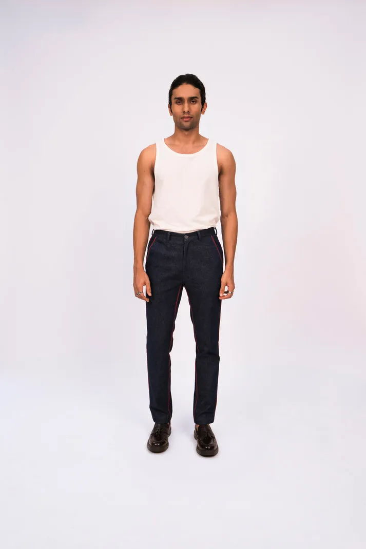 Contrast Piping Pant