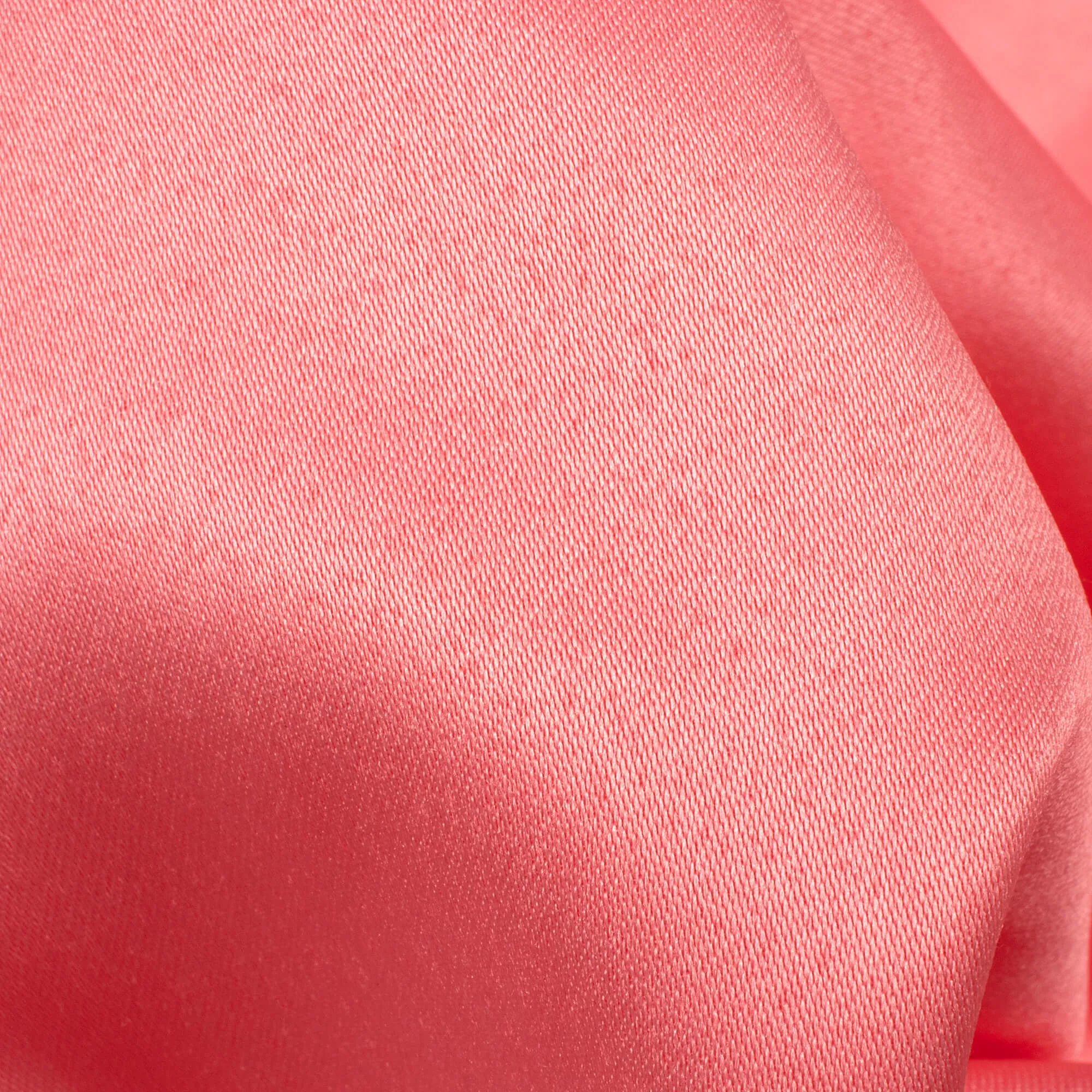 Coral Pink Plain Butter Silk Satin Fabric (Width 58 Inches)