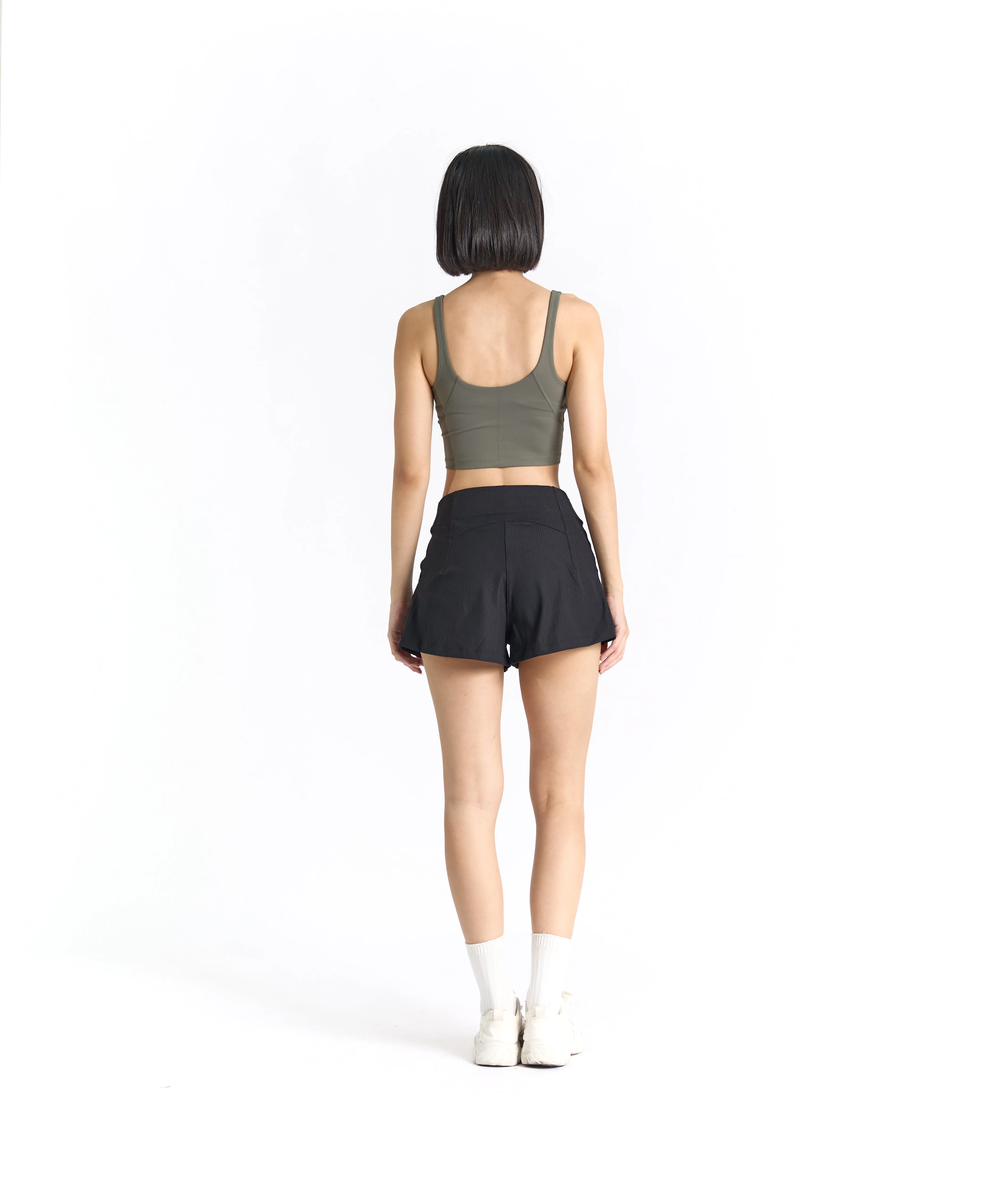 CozyEase Ribbed High-Rise 2” Shorts