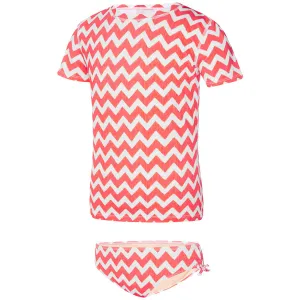 Crete Girls Rash Shirt Set - Coral
