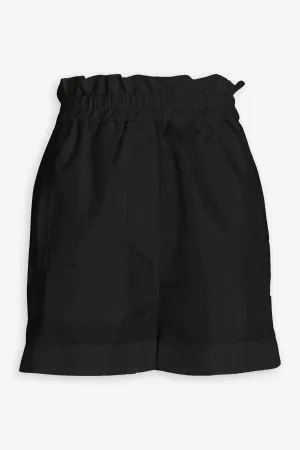 Crispy Nylon Easy Pull On Shorts in Black