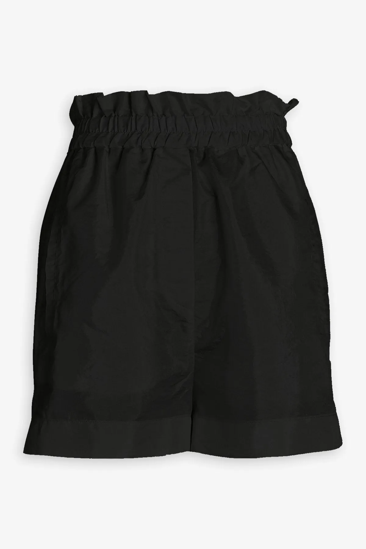 Crispy Nylon Easy Pull On Shorts in Black