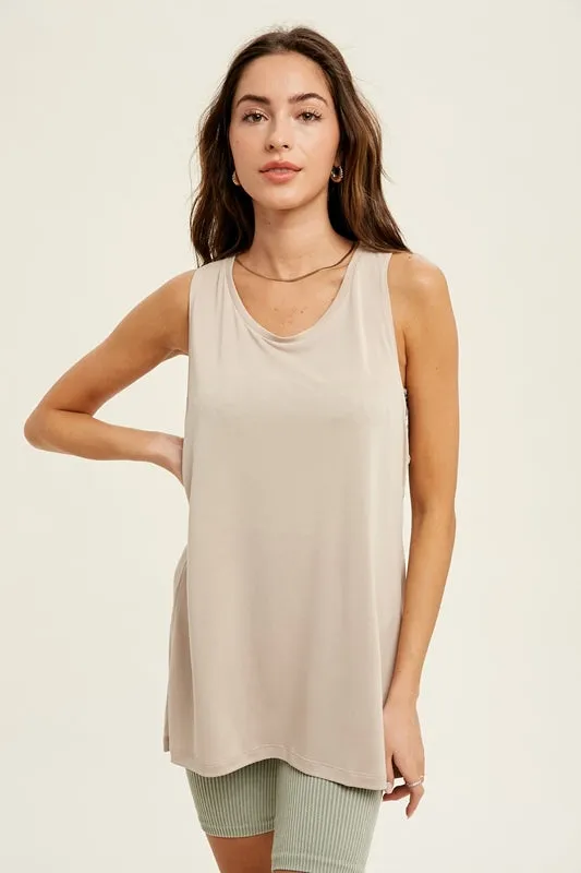 Criss Cross Back Modal Tank Top
