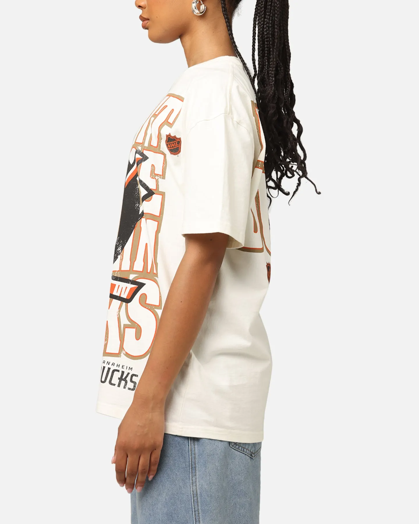 Culture Kings Anaheim Ducks Lets Go Ducks Heavy T-Shirt Off White