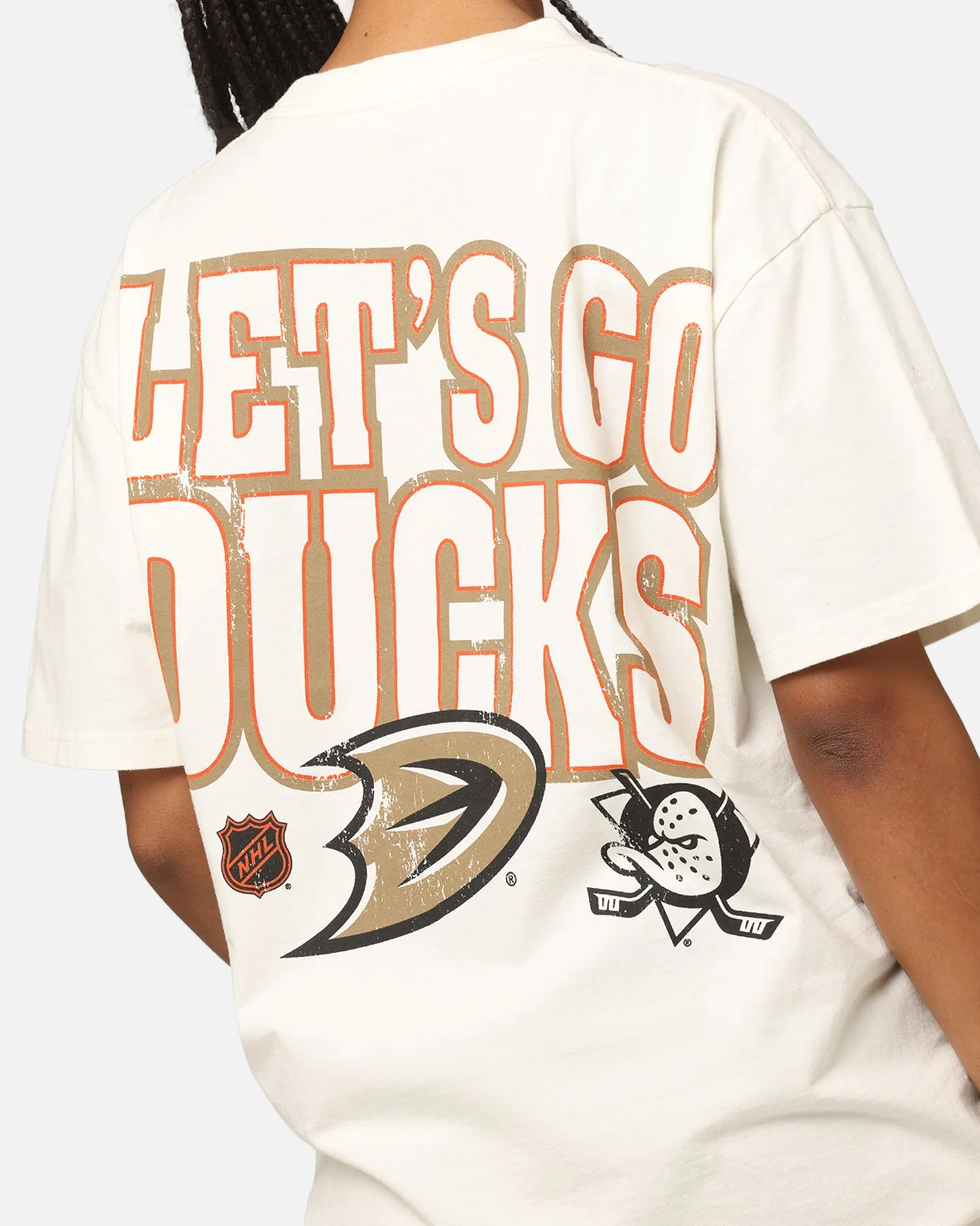 Culture Kings Anaheim Ducks Lets Go Ducks Heavy T-Shirt Off White