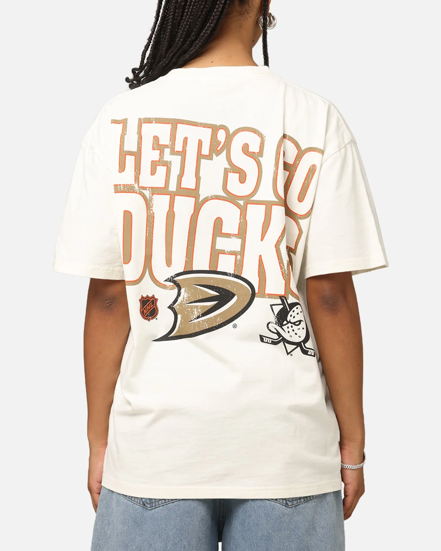 Culture Kings Anaheim Ducks Lets Go Ducks Heavy T-Shirt Off White