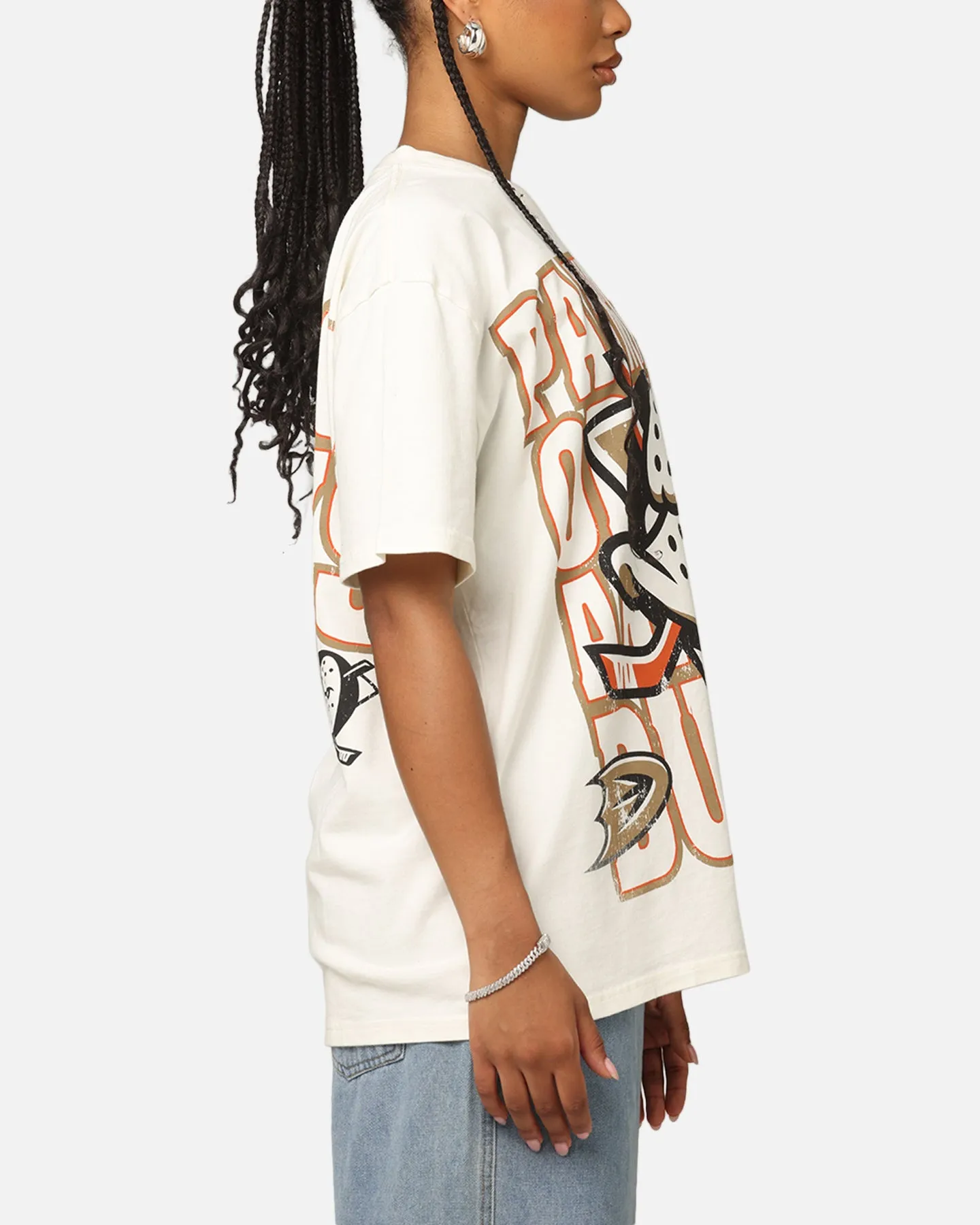 Culture Kings Anaheim Ducks Lets Go Ducks Heavy T-Shirt Off White