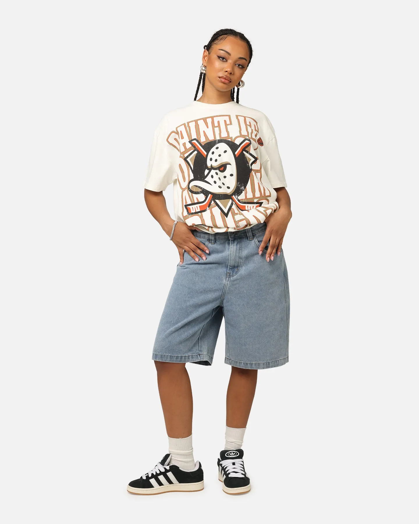 Culture Kings Anaheim Ducks Lets Go Ducks Heavy T-Shirt Off White