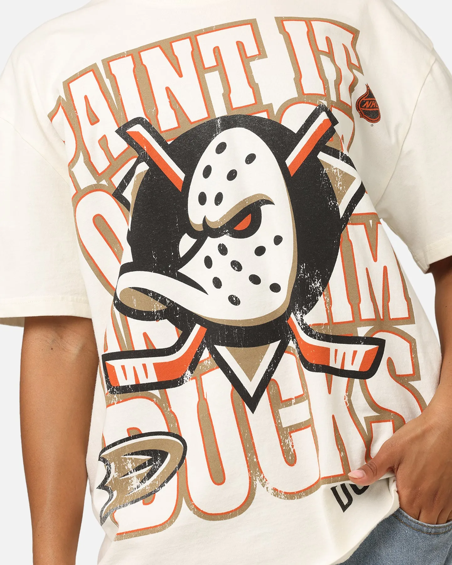 Culture Kings Anaheim Ducks Lets Go Ducks Heavy T-Shirt Off White