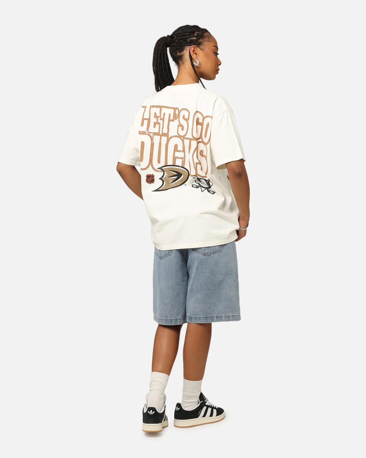Culture Kings Anaheim Ducks Lets Go Ducks Heavy T-Shirt Off White