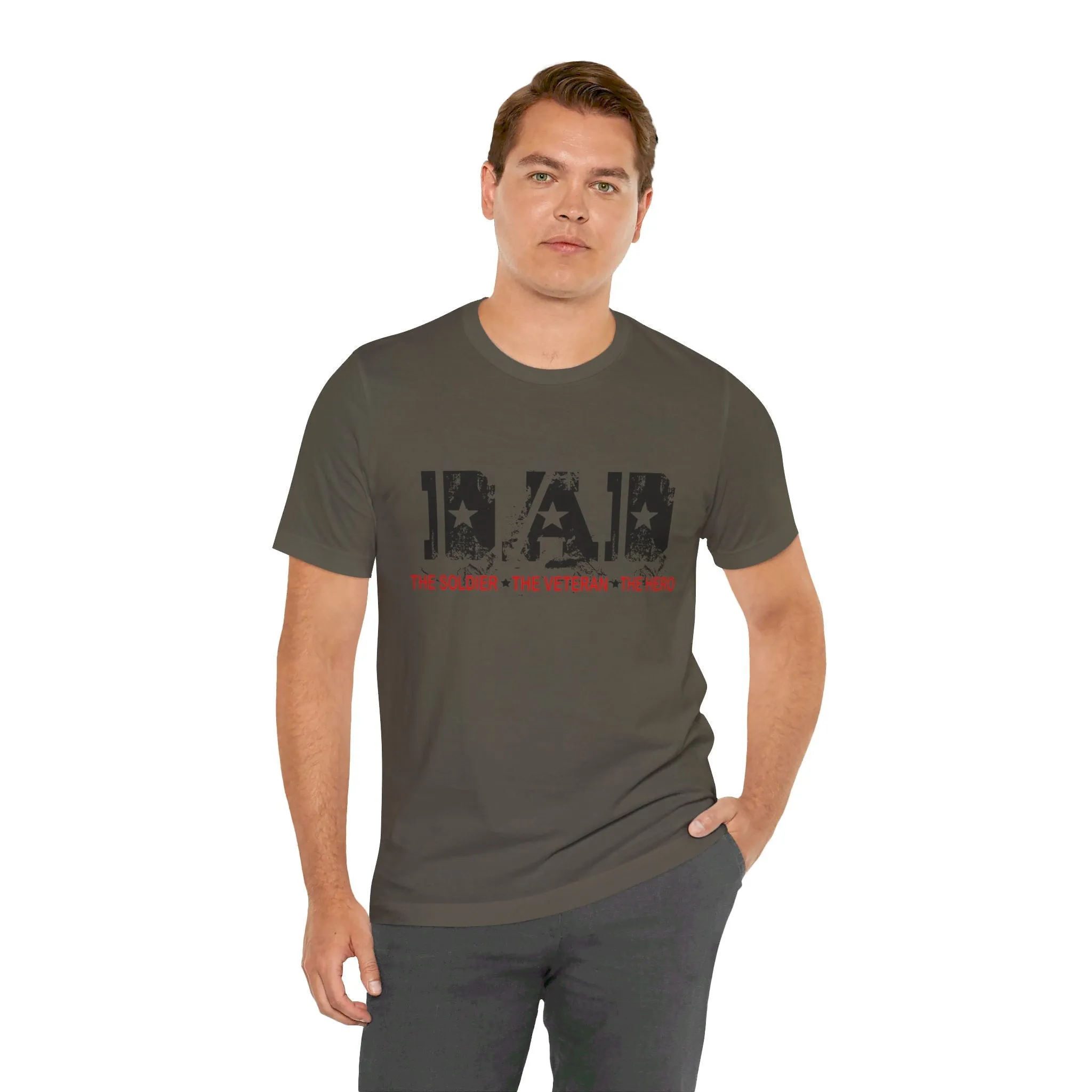 Dad Jersey Short Sleeve Tee, Dad Shirt, The Soldier, The Veteran, The Hero