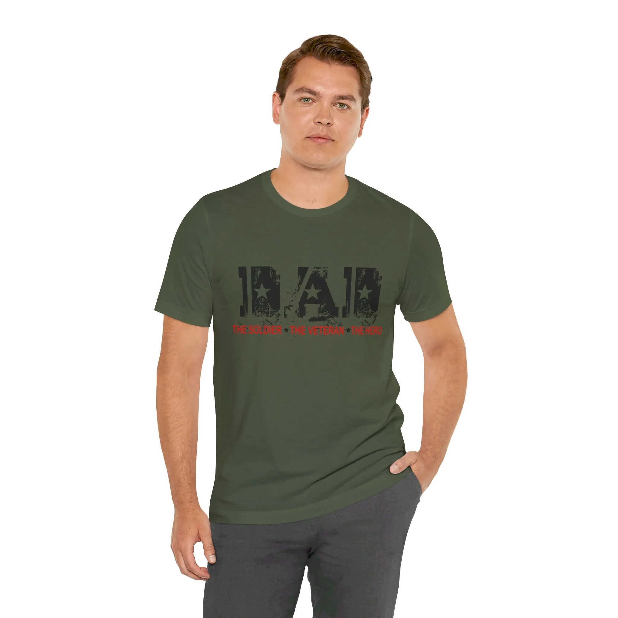 Dad Jersey Short Sleeve Tee, Dad Shirt, The Soldier, The Veteran, The Hero