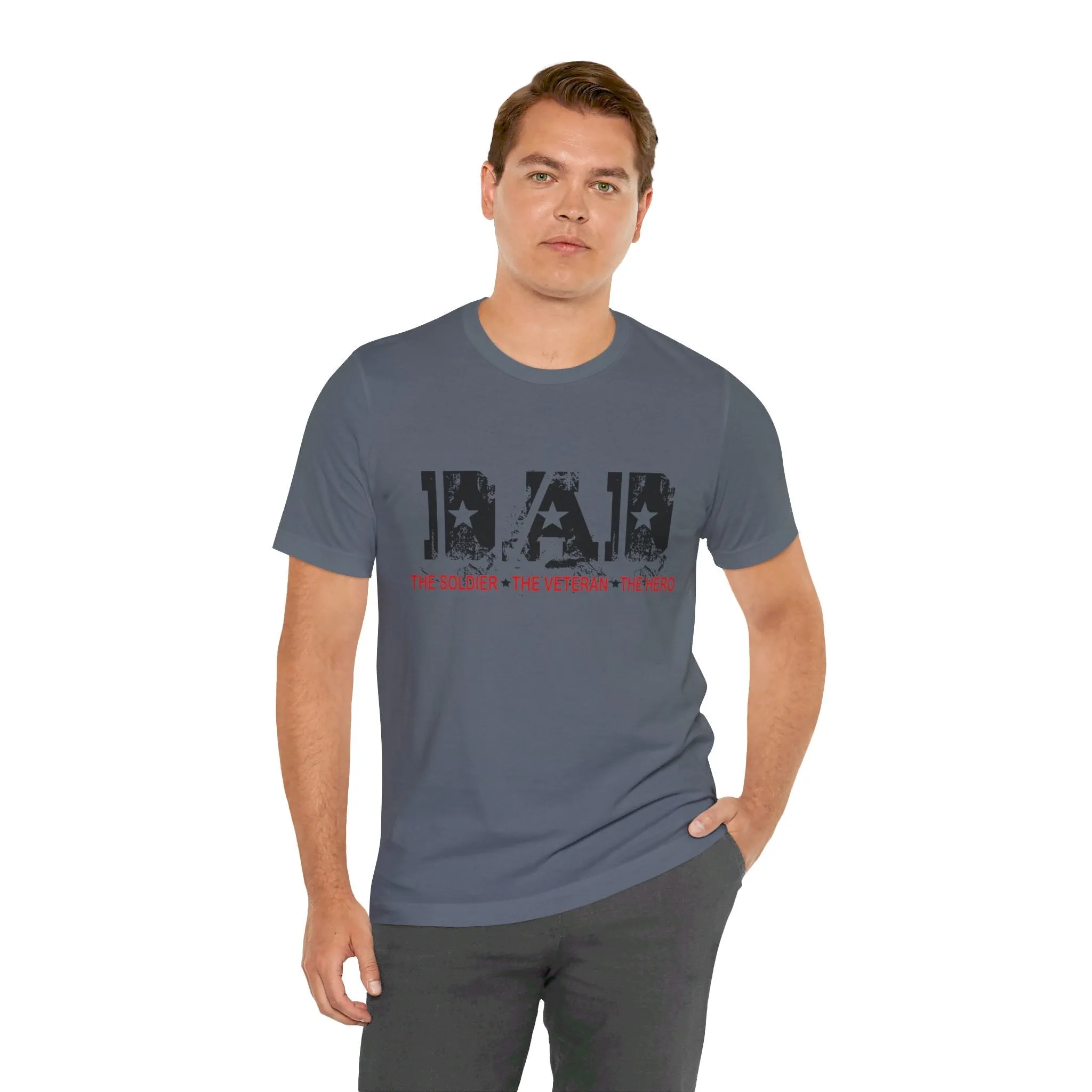 Dad Jersey Short Sleeve Tee, Dad Shirt, The Soldier, The Veteran, The Hero