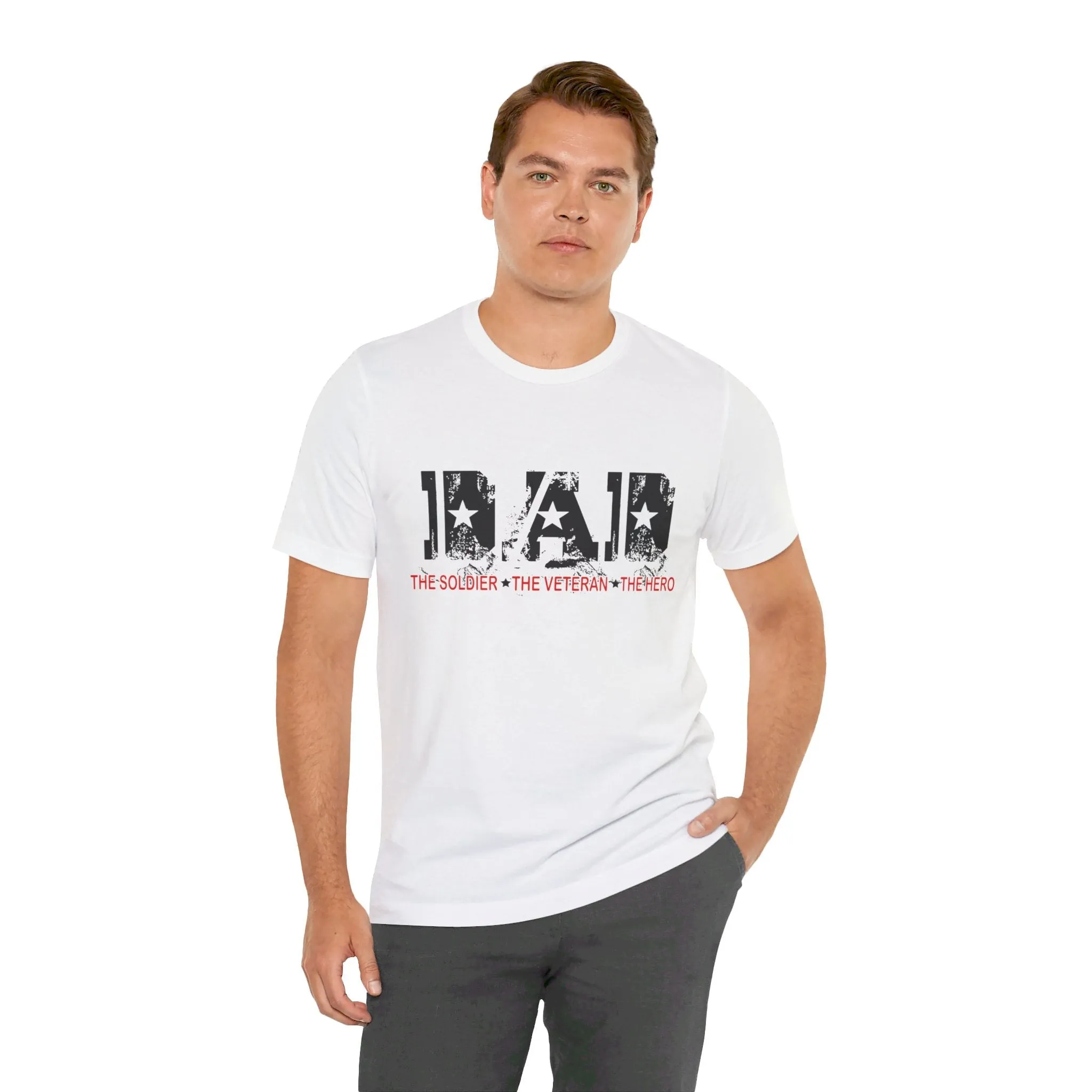 Dad Jersey Short Sleeve Tee, Dad Shirt, The Soldier, The Veteran, The Hero