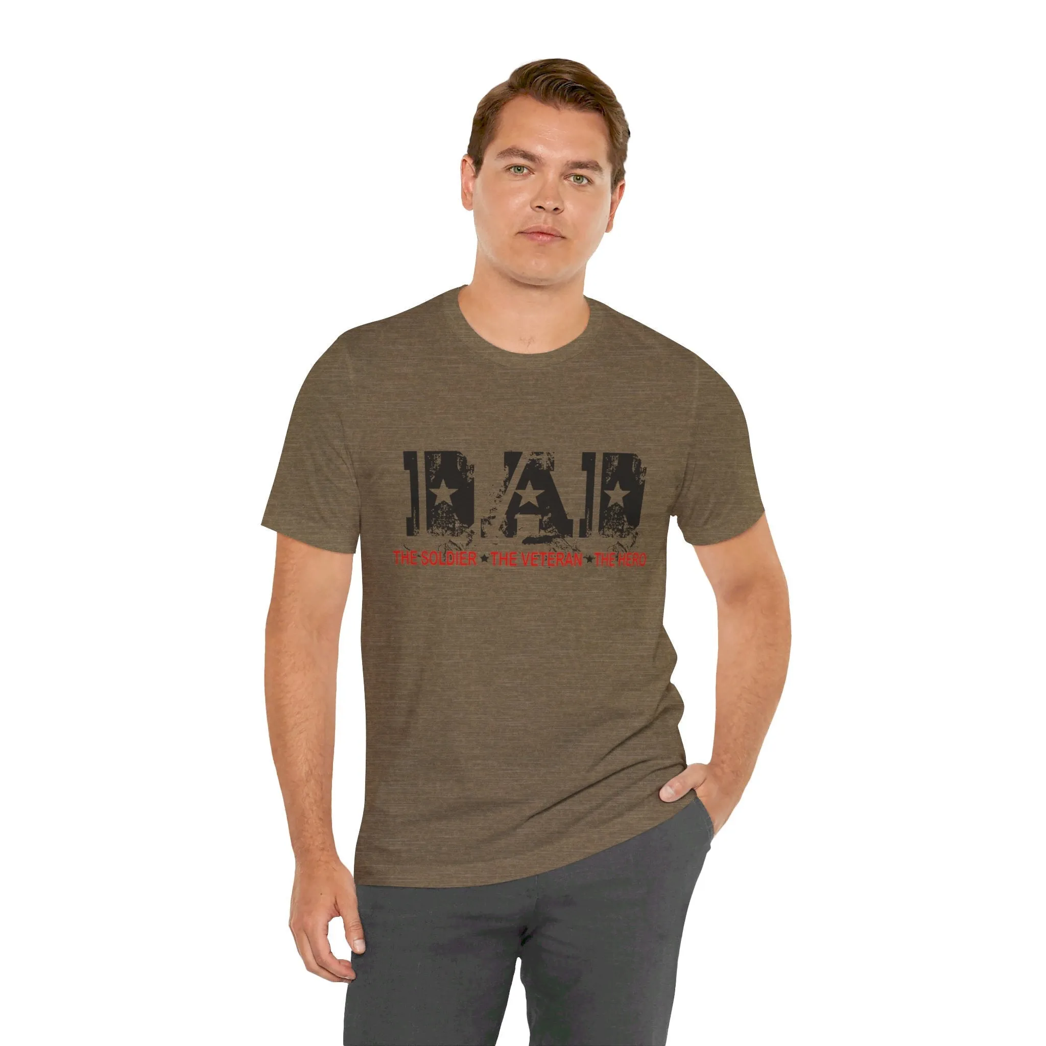 Dad Jersey Short Sleeve Tee, Dad Shirt, The Soldier, The Veteran, The Hero