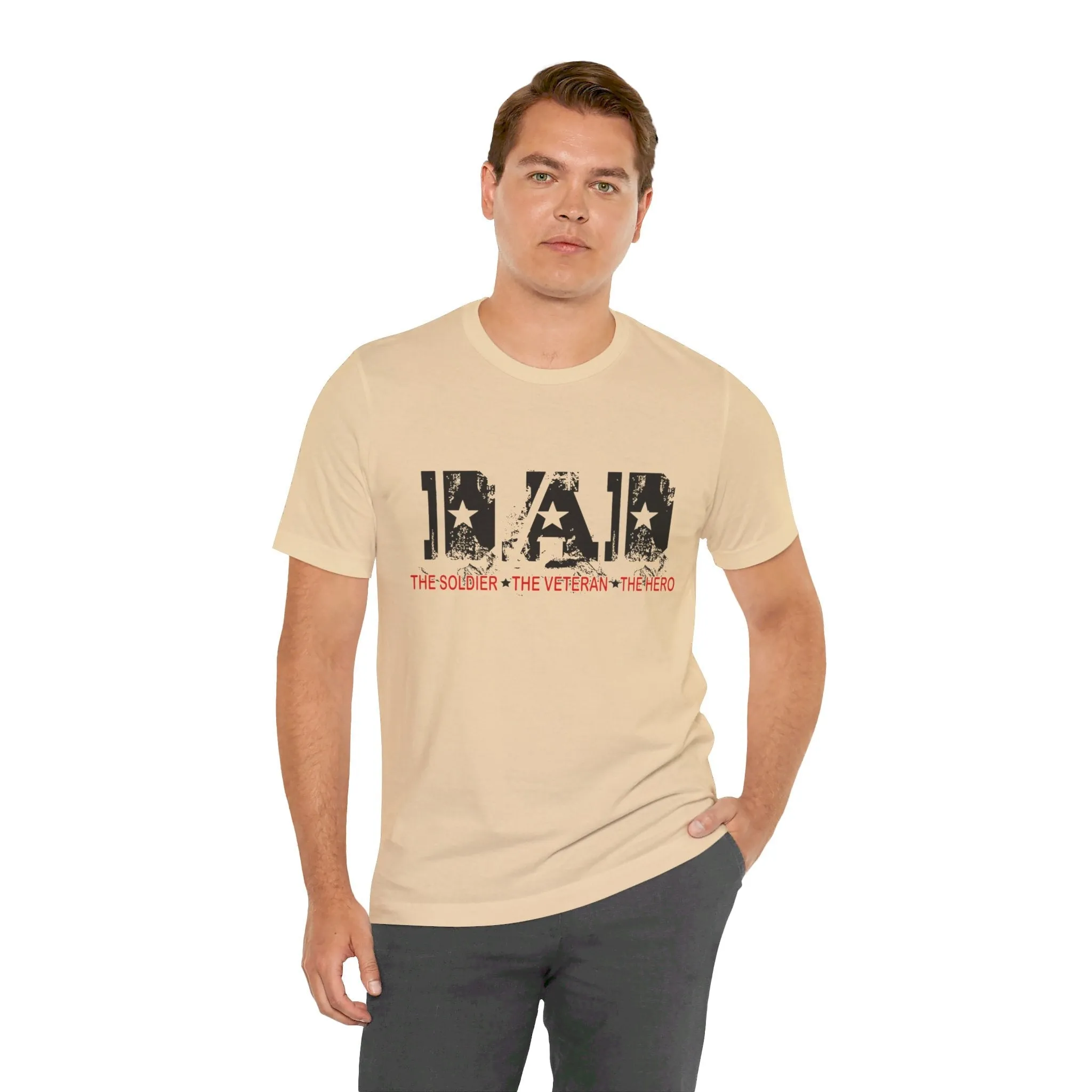 Dad Jersey Short Sleeve Tee, Dad Shirt, The Soldier, The Veteran, The Hero