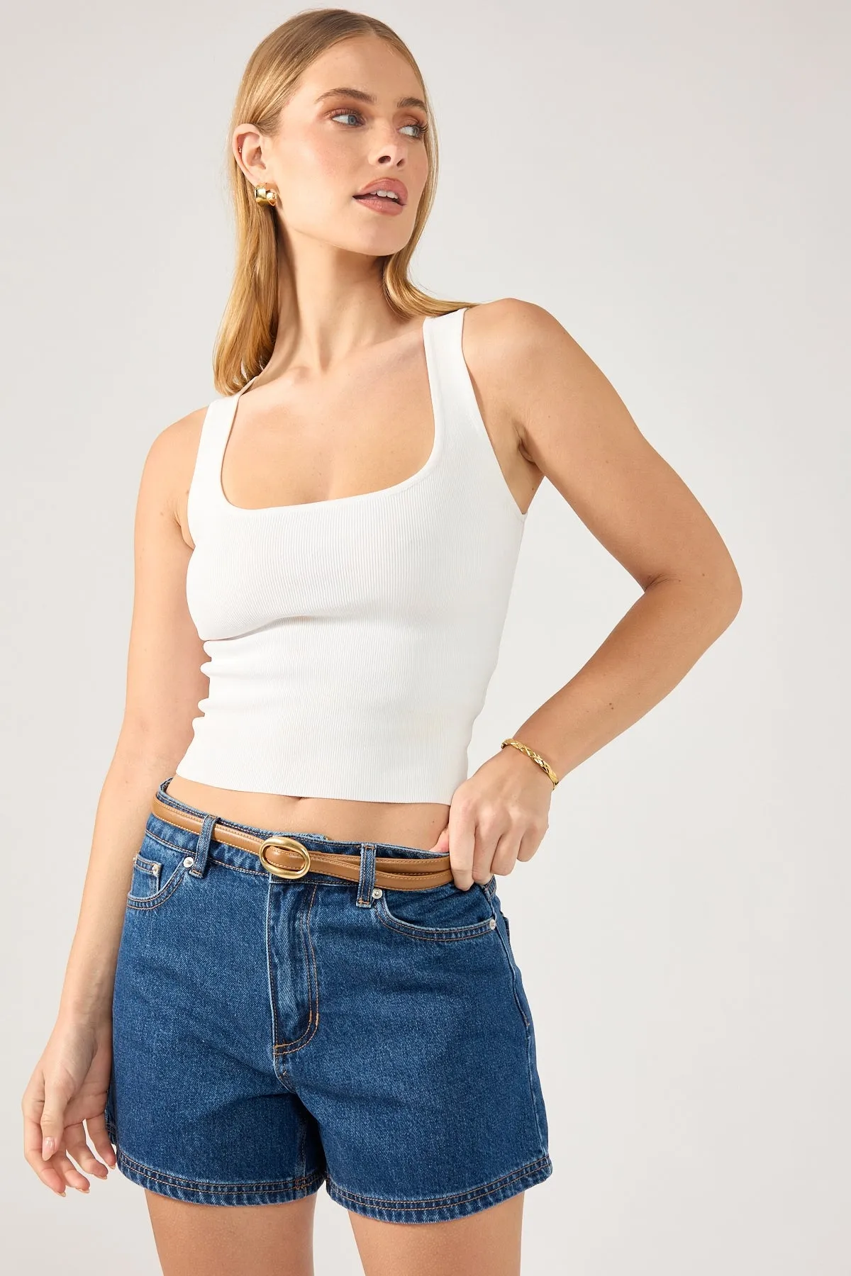 Dark Blue 90's Slouchy Denim Shorts