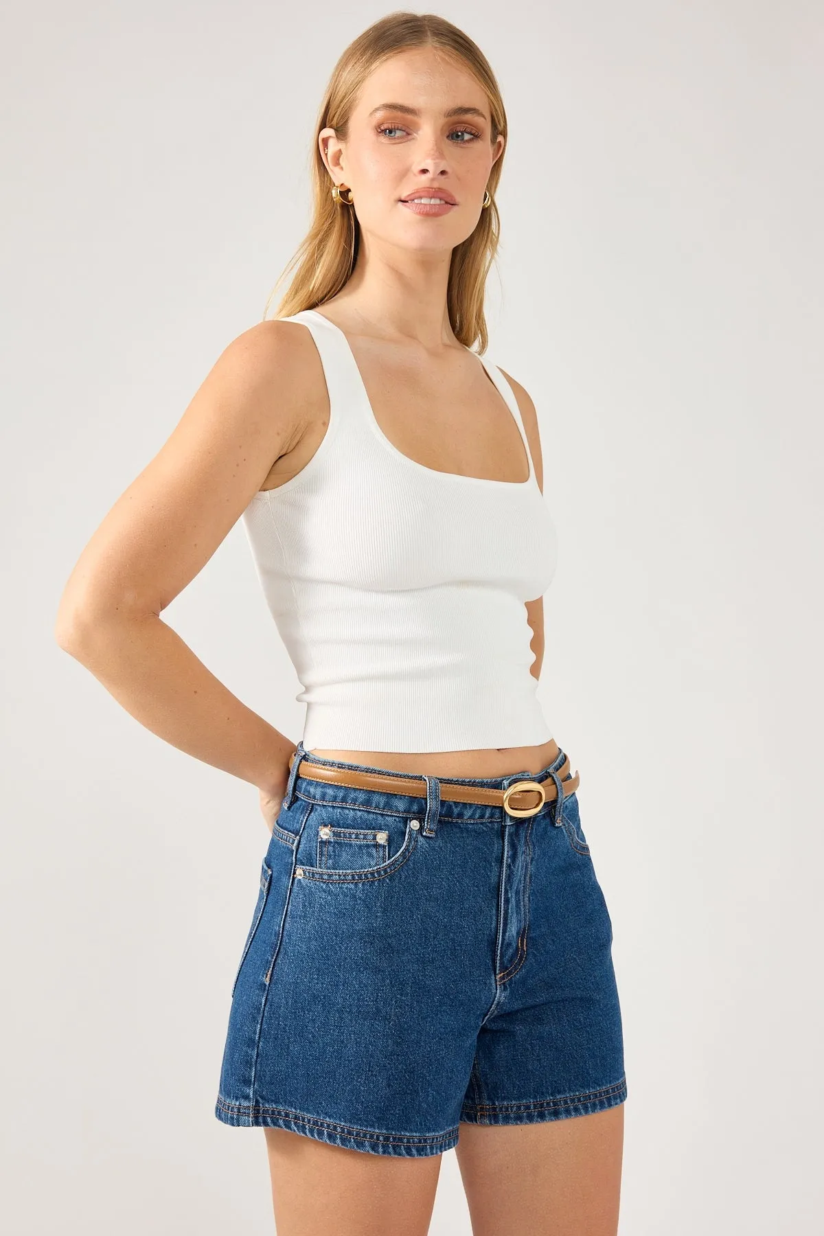 Dark Blue 90's Slouchy Denim Shorts