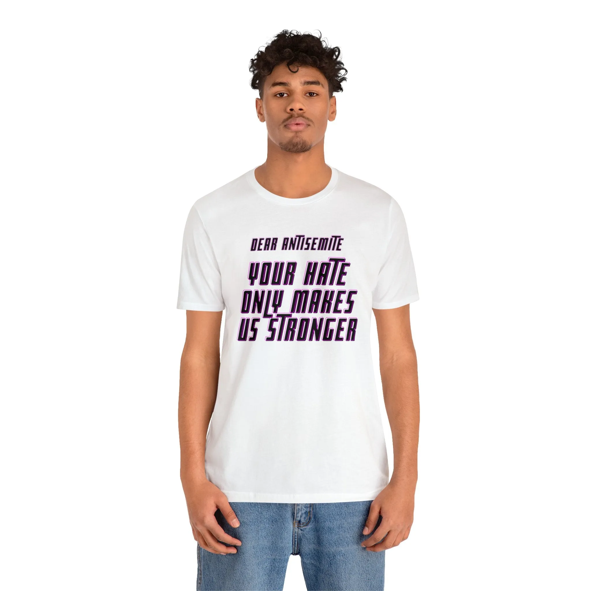 Dear Antisemite Black & Pink Unisex Jersey Short Sleeve Tee