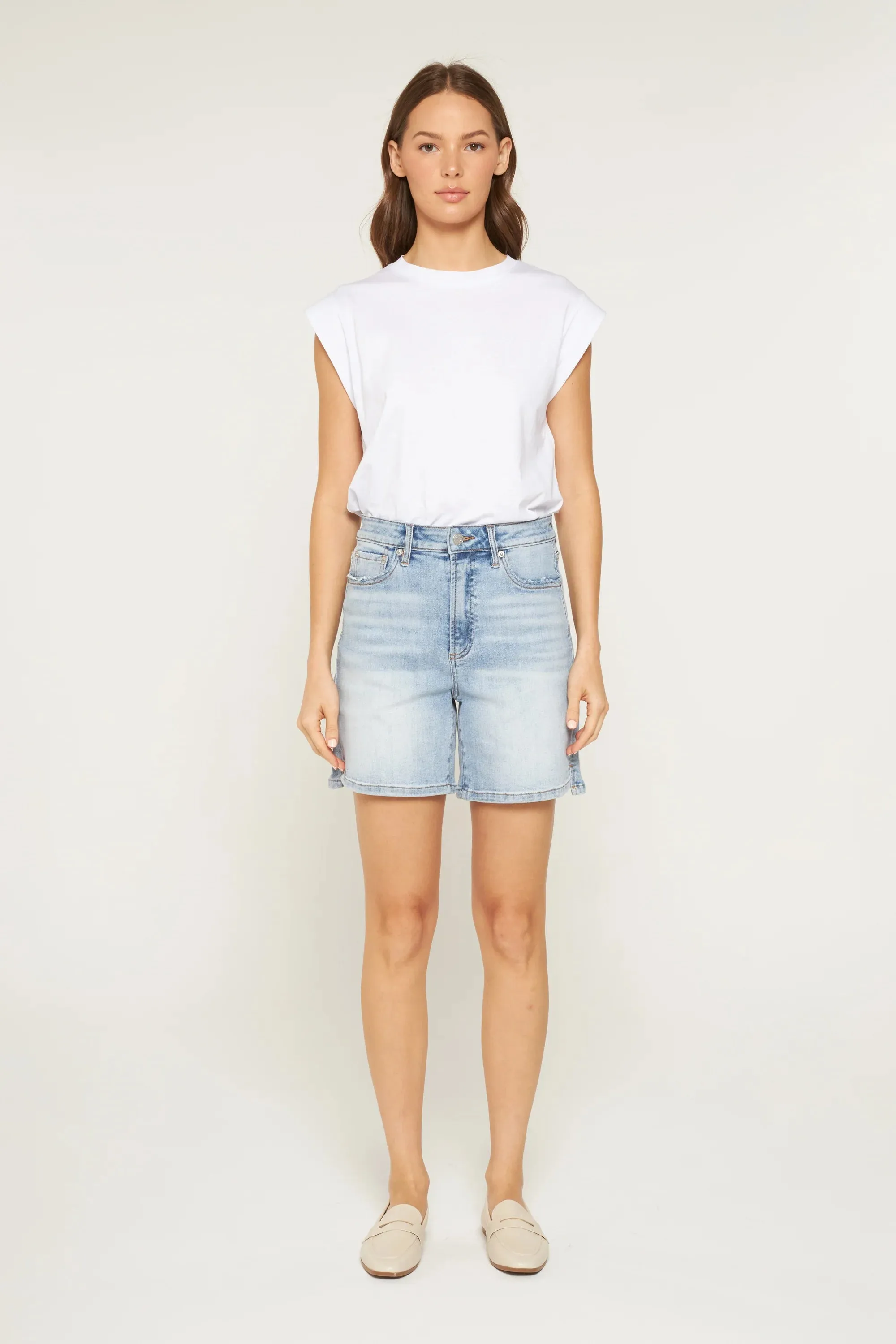 Denim Bermuda Shorts