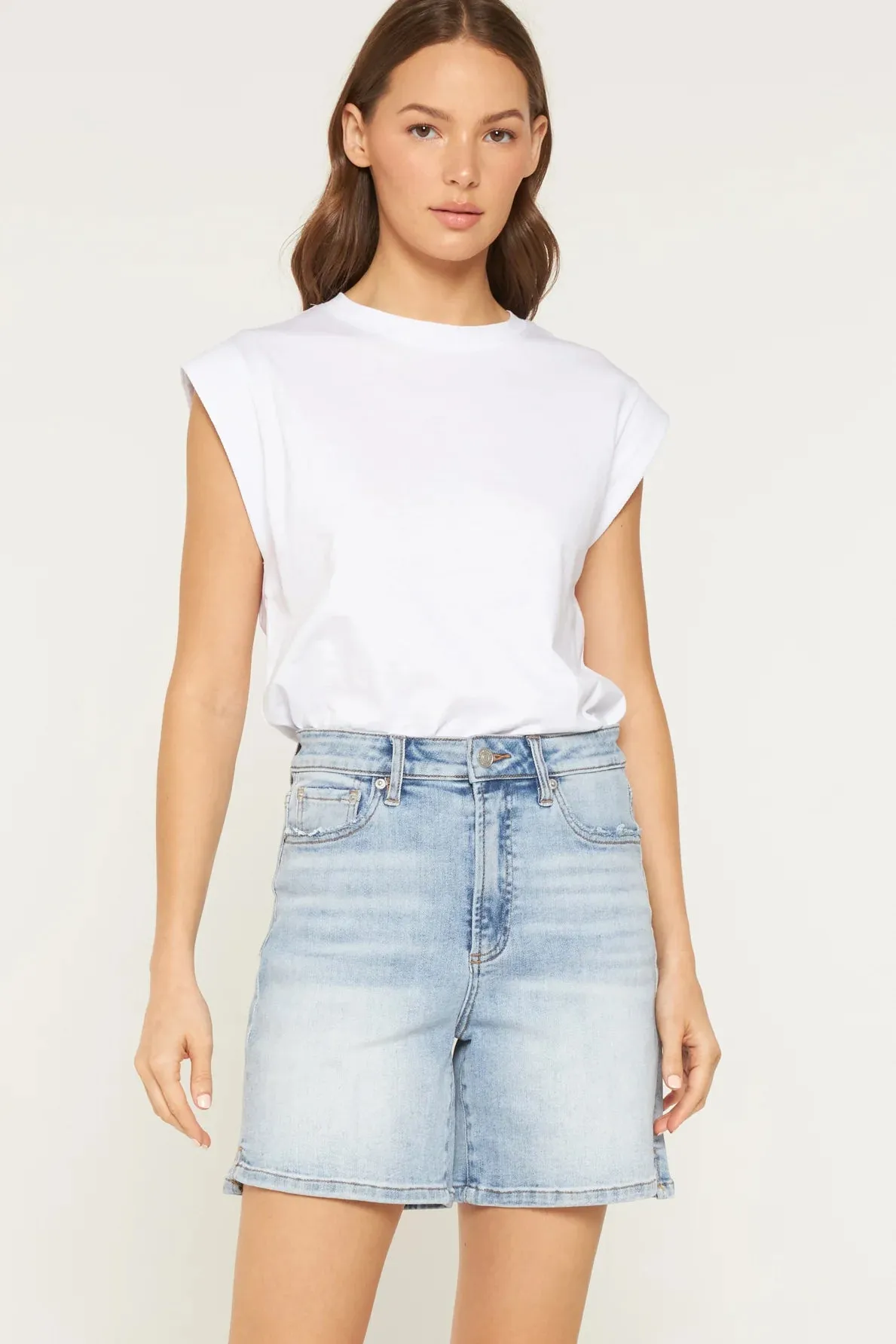 Denim Bermuda Shorts