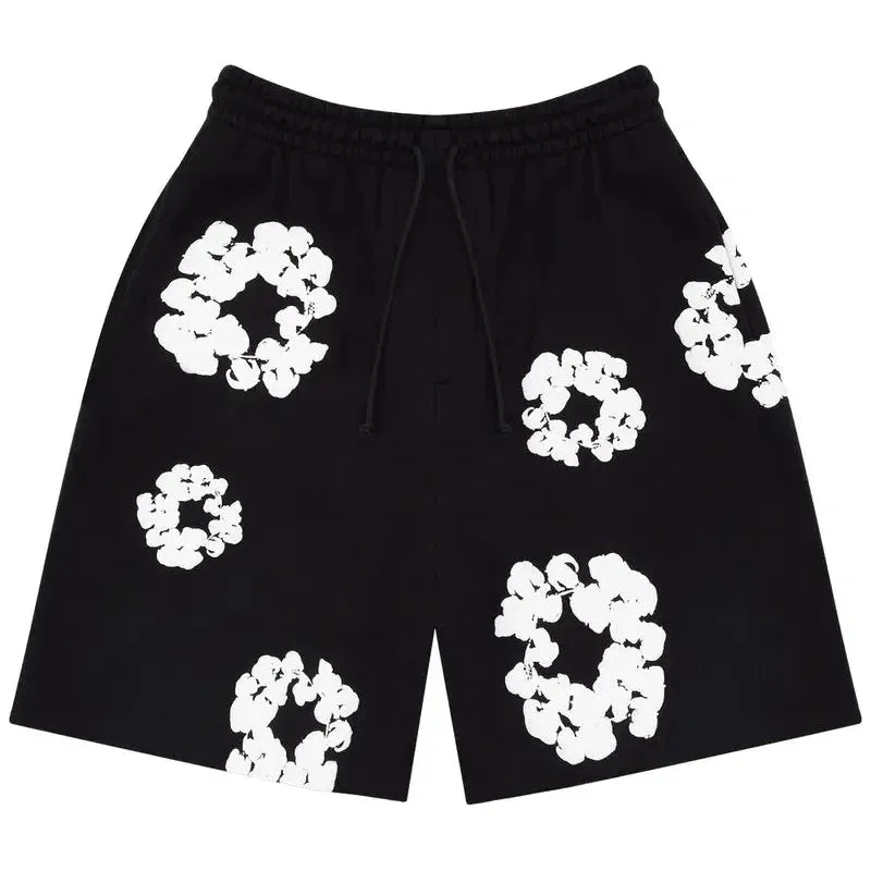 Denim Tears The Cotton Wreath Shorts 'Black'