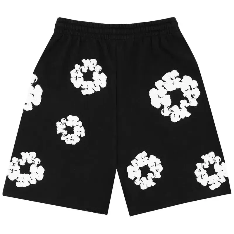 Denim Tears The Cotton Wreath Shorts 'Black'