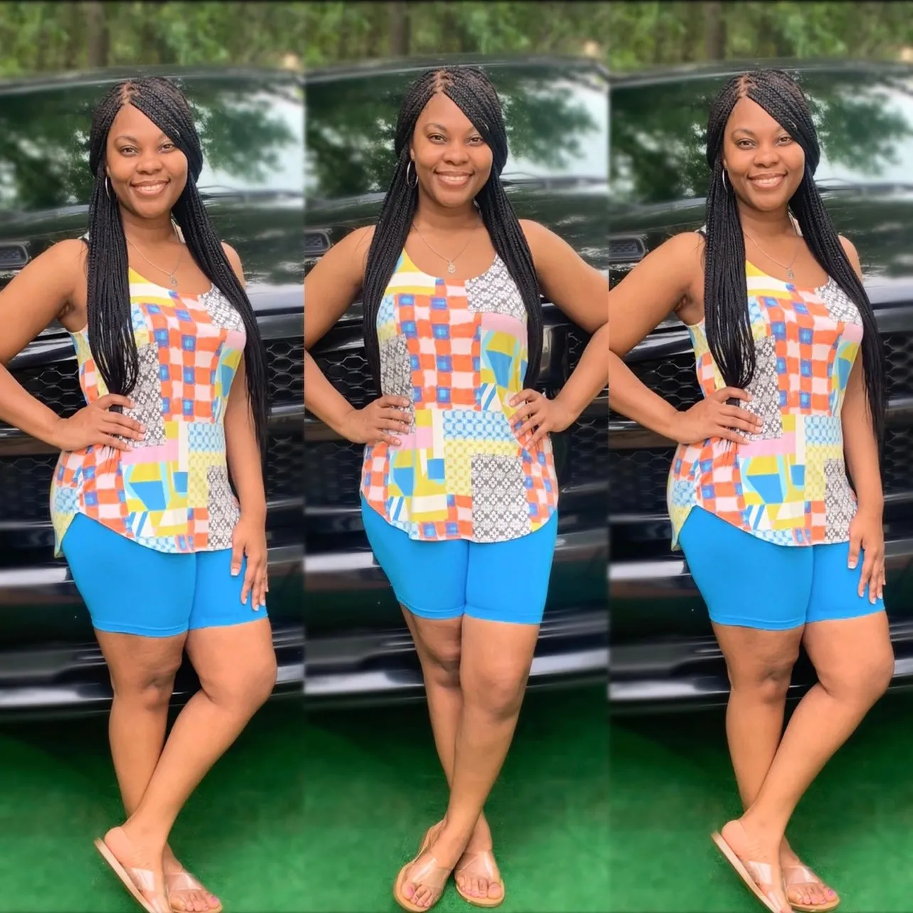 Dez Short Set (Orange/Blue)