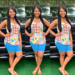 Dez Short Set (Orange/Blue)