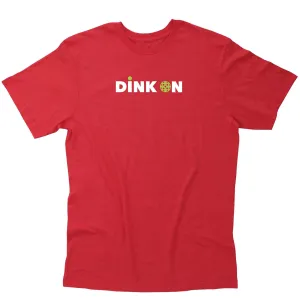 Dink On Mens Pickleball T-Shirt - Vintage Casual Cotton Blend