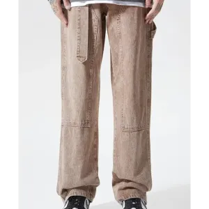 Drawstring Belt Straight Leg Jeans for Effortless Style and Comfort