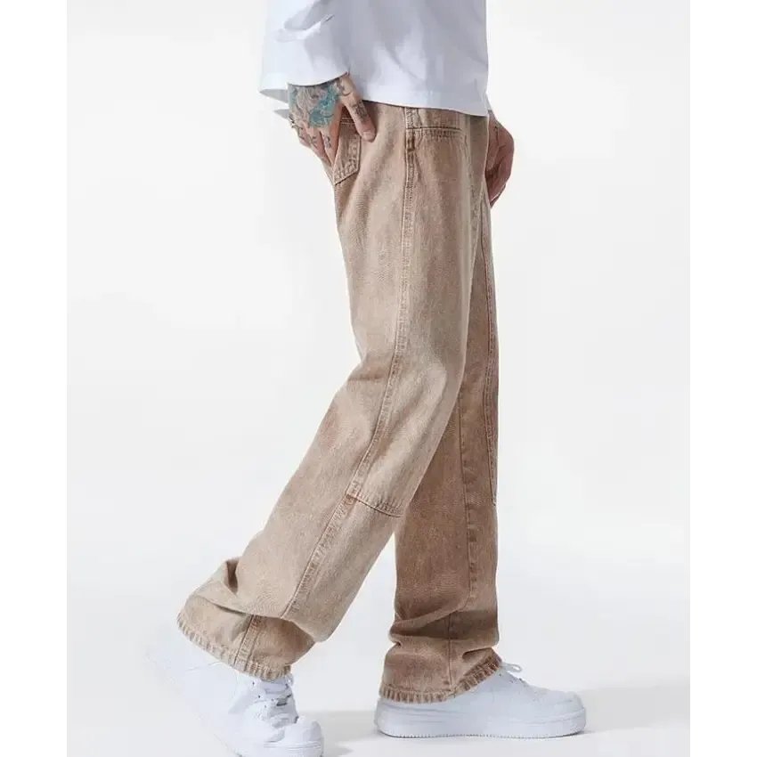Drawstring Belt Straight Leg Jeans for Effortless Style and Comfort
