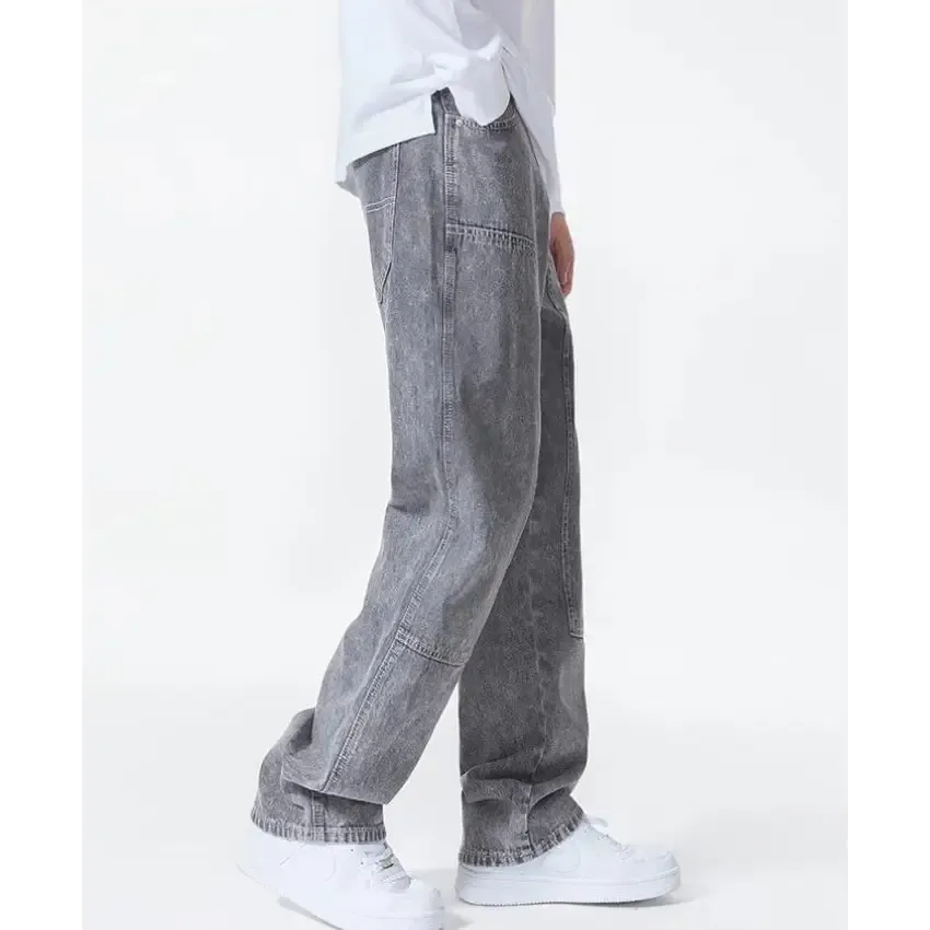 Drawstring Belt Straight Leg Jeans for Effortless Style and Comfort