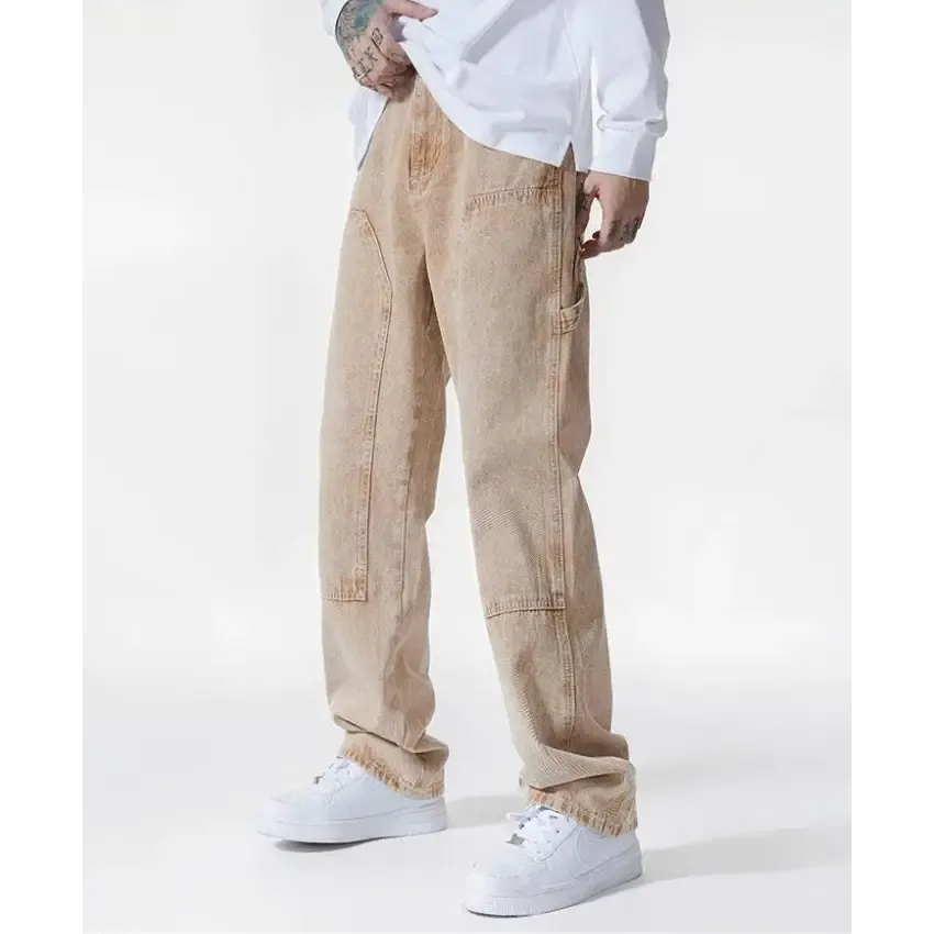 Drawstring Belt Straight Leg Jeans for Effortless Style and Comfort