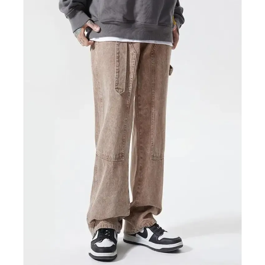 Drawstring Belt Straight Leg Jeans for Effortless Style and Comfort