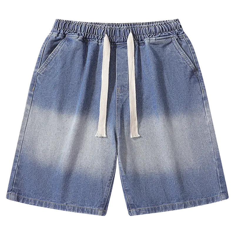 Drawstring denim shorts-D61 | Inspanda
