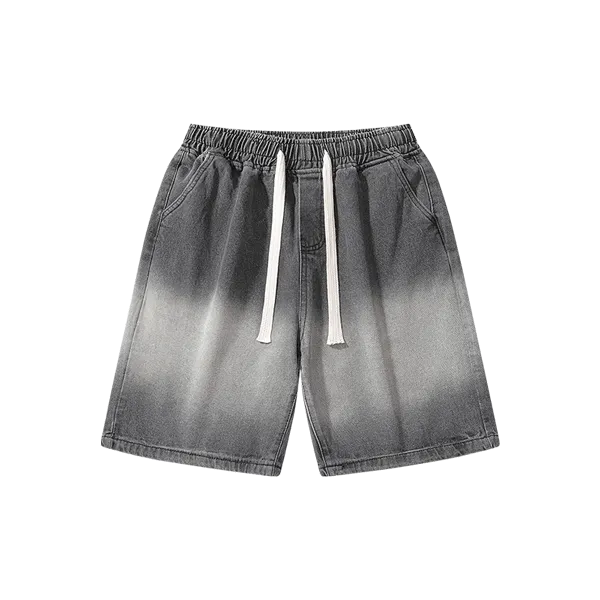 Drawstring denim shorts-D61 | Inspanda