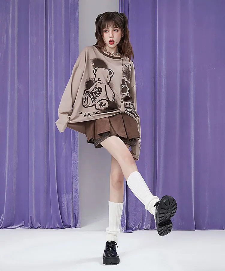 Dreamy Girl Bear Oversized Tops