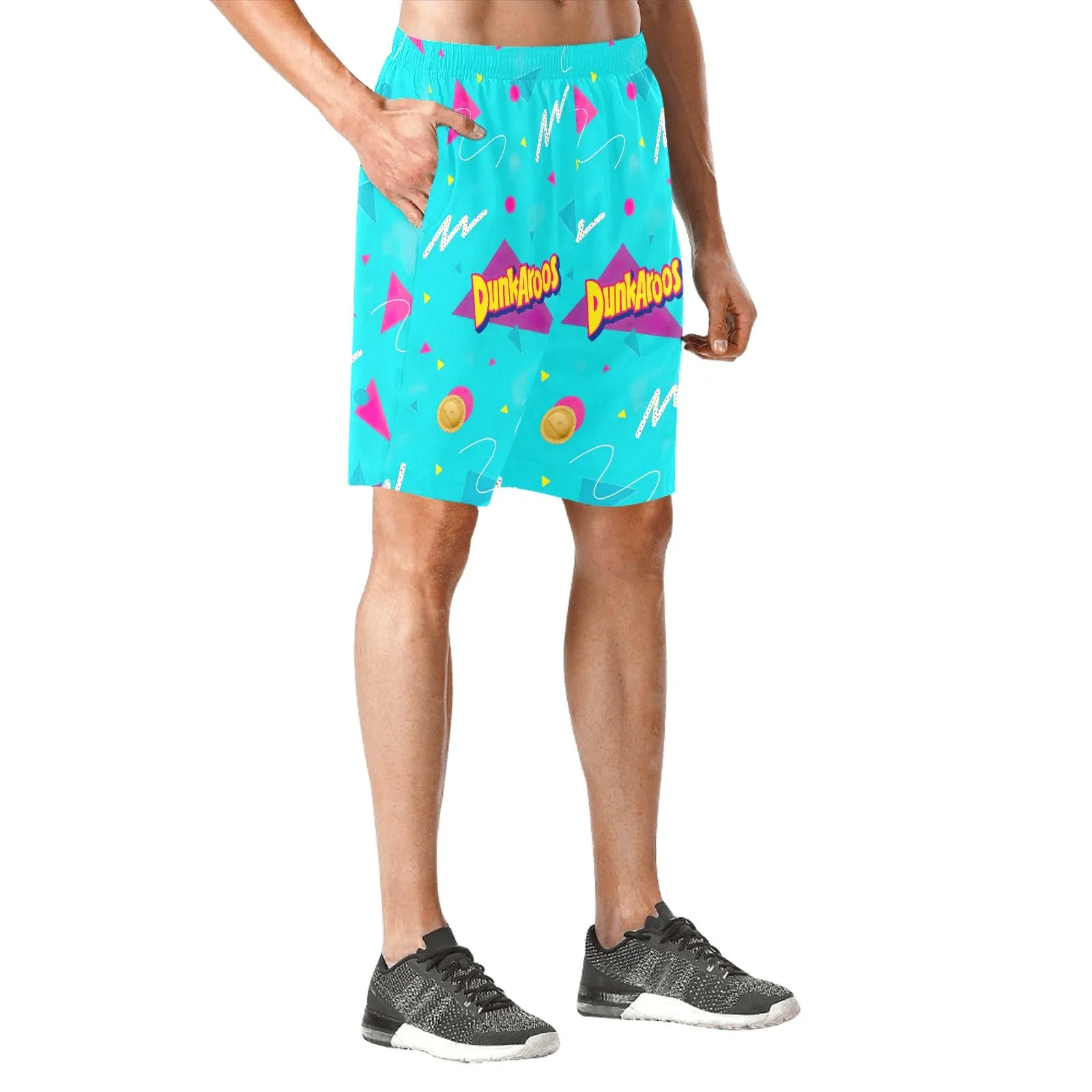 Dunkaroos Pattern Men's AOP Elastic Beach Shorts
