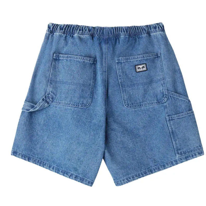 Easy denim carpenter short Light indigo