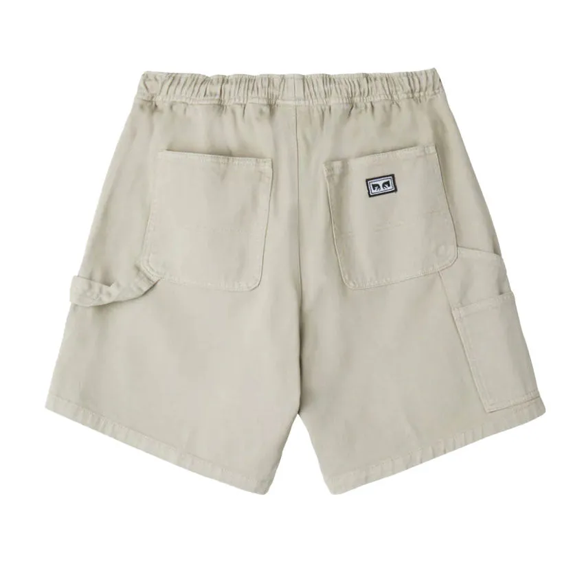 Easy denim carpenter short Silver grey