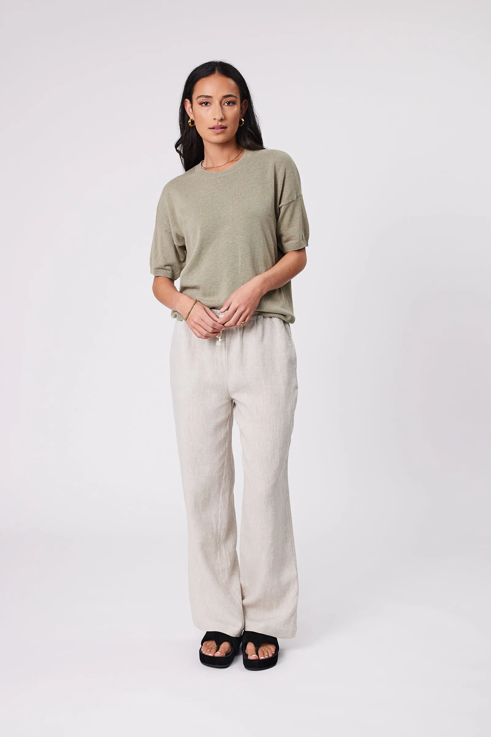 Eden Knit Tee - Light Kelp